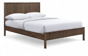 Kivo Solid Wood King Bed in Brown - KivoBrown-K