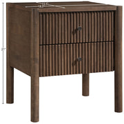 Kivo Solid Wood Nightstand in Brown - KivoBrown-NS