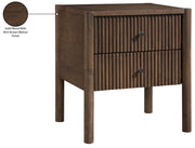 Kivo Solid Wood Nightstand in Brown - KivoBrown-NS