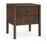 Kivo Solid Wood Nightstand in Brown - KivoBrown-NS