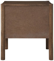 Kivo Solid Wood Nightstand in Brown - KivoBrown-NS