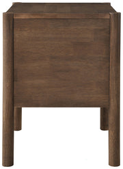 Kivo Solid Wood Nightstand in Brown - KivoBrown-NS
