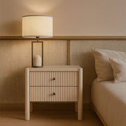Kivo Solid Wood Nightstand in Natural - KivoNatural-NS