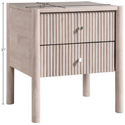 Kivo Solid Wood Nightstand in Natural - KivoNatural-NS