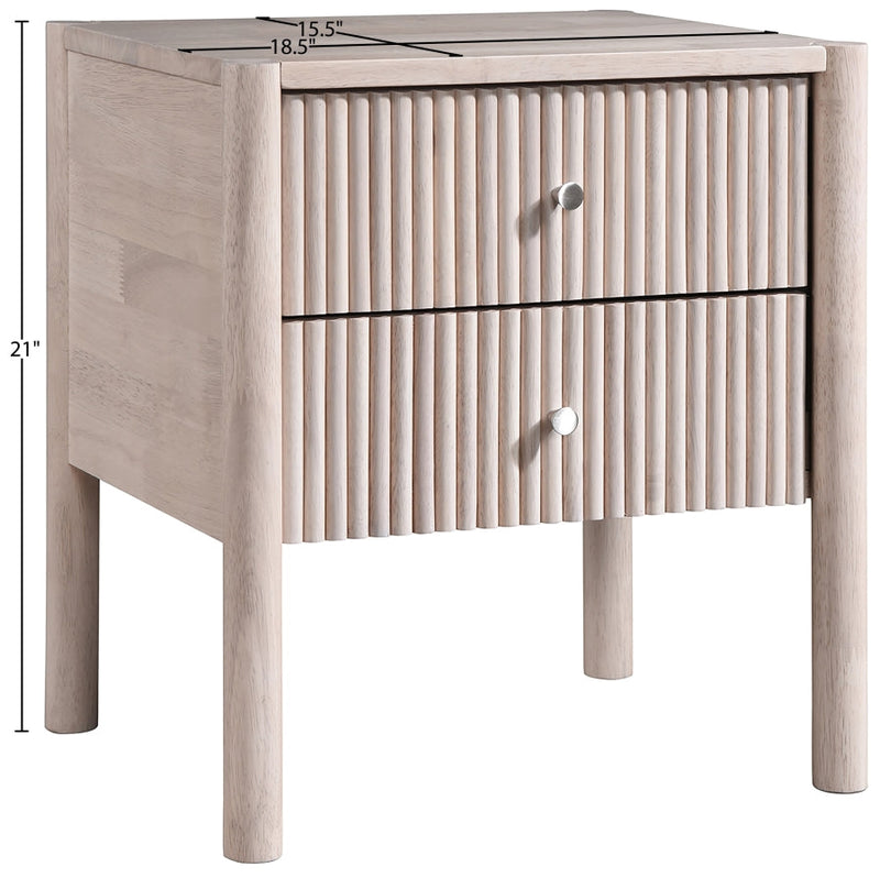 Kivo Solid Wood Nightstand in Natural - KivoNatural-NS