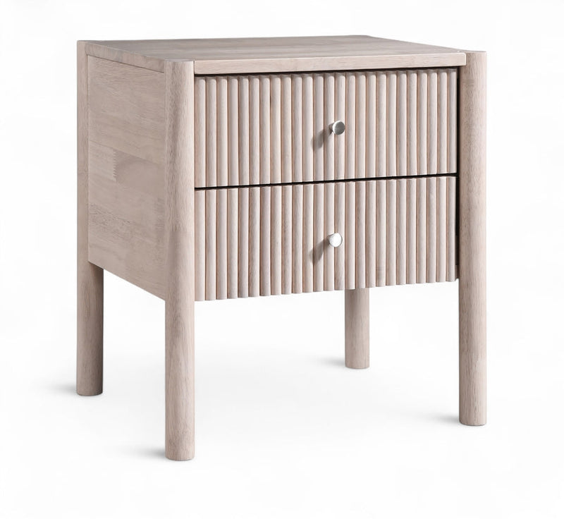 Kivo Solid Wood Nightstand in Natural - KivoNatural-NS