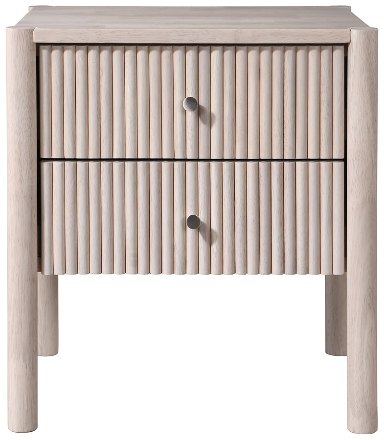 Kivo Solid Wood Nightstand in Natural - KivoNatural-NS
