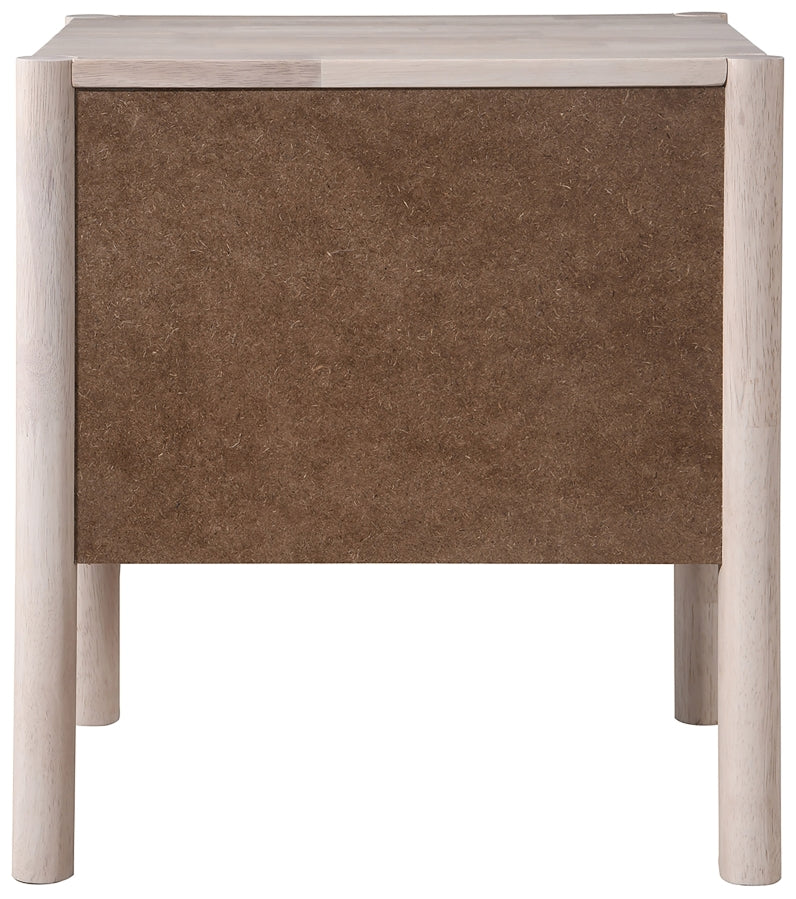 Kivo Solid Wood Nightstand in Natural - KivoNatural-NS
