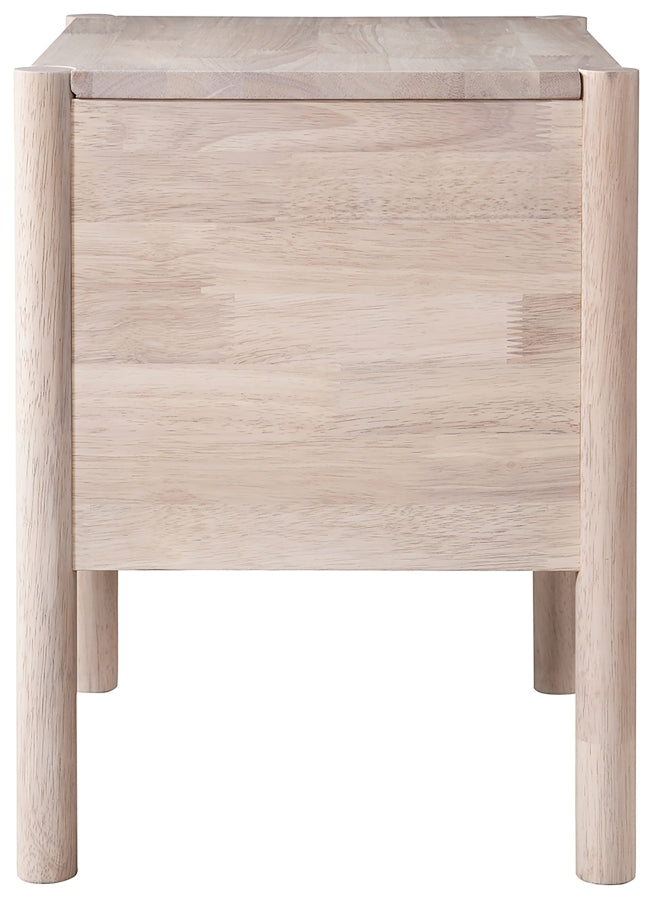 Kivo Solid Wood Nightstand in Natural - KivoNatural-NS