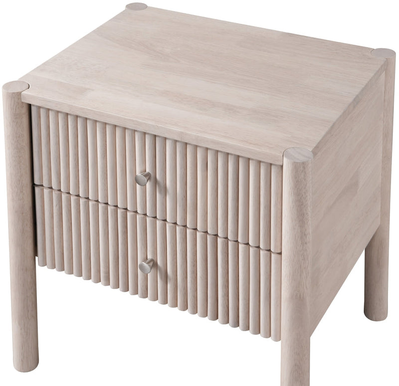 Kivo Solid Wood Nightstand in Natural - KivoNatural-NS