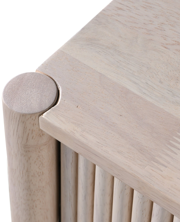 Kivo Solid Wood Nightstand in Natural - KivoNatural-NS