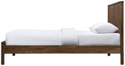 Kivo Solid Wood Twin Bed in Brown - KivoBrown-T