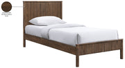 Kivo Solid Wood Twin Bed in Brown - KivoBrown-T