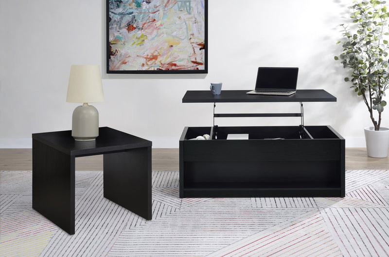 Knapp 2-piece Lift Top Coffee Table Set Black - 706228-S2