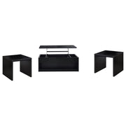 Knapp 3-piece Lift Top Coffee Table Set Black - 706228-S3