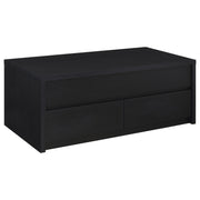 Knapp Lift Top Cocktail Coffee Table with Dual Drawers Black - 706228