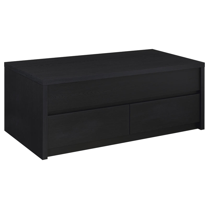 Knapp Lift Top Cocktail Coffee Table with Dual Drawers Black - 706228