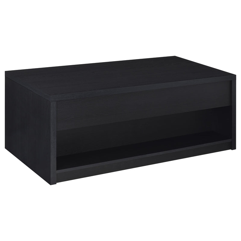 Knapp Lift Top Cocktail Coffee Table with Dual Drawers Black - 706228