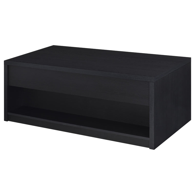 Knapp Lift Top Cocktail Coffee Table with Dual Drawers Black - 706228
