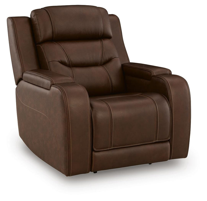 Knightington Brown Power Recliner with Audio Seating - PCU1160213A