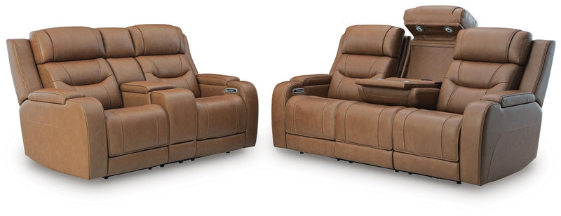 Knightington Sofa and Loveseat in Caramel - PKG024614