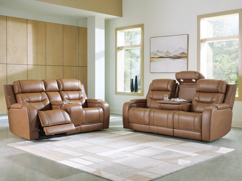 Knightington Sofa and Loveseat in Caramel - PKG024614