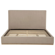 Knox Eastern King Fabric Upholstered Platform Bed Khaki - 315959KE