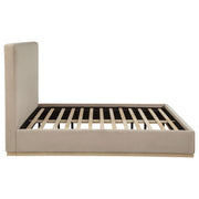 Knox Eastern King Fabric Upholstered Platform Bed Khaki - 315959KE