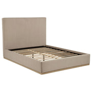 Knox Queen Fabric Upholstered Platform Bed Khaki - 315959Q