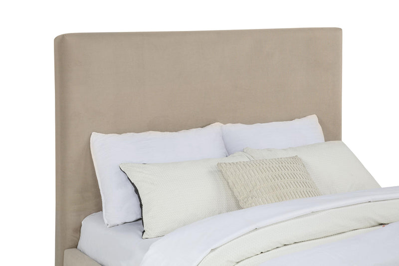 Knox Queen Fabric Upholstered Platform Bed Khaki - 315959Q