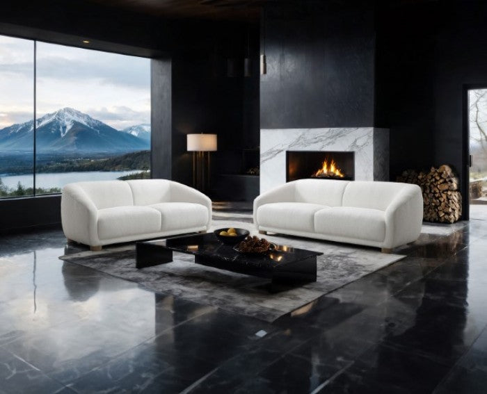 Kolvere White Loveseat - FM61006WH-LV