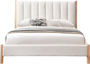 Kona Fabric King Bed Cream - Gate FurnitureKing Bed