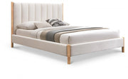 Kona Fabric King Bed Cream - Gate FurnitureKing Bed