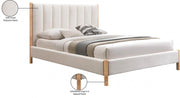 Kona Fabric King Bed Cream - Gate FurnitureKing Bed
