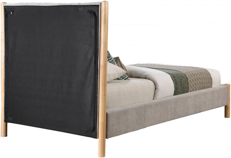 Kona Fabric Twin Bed Grey - Gate FurnitureTwin Bed