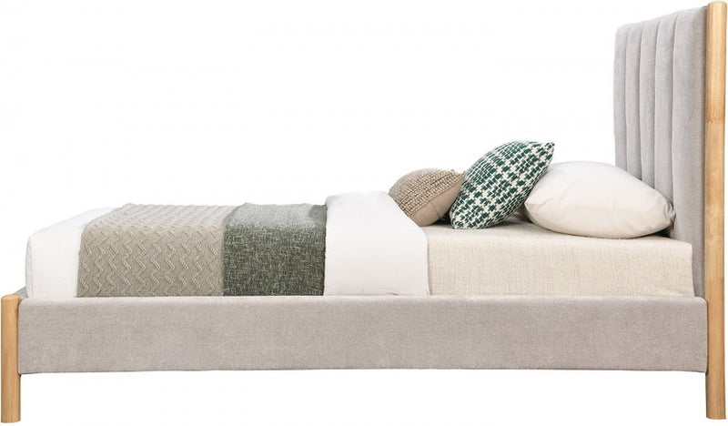 Kona Fabric Twin Bed Grey - Gate FurnitureTwin Bed