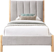 Kona Fabric Twin Bed Grey - Gate FurnitureTwin Bed
