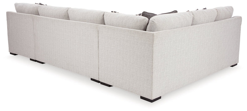 Koralynn 3-Piece Sectional with Ottoman in Stone - PKG015799