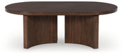 Korestone Coffee Table with 1 End Table in Dark Brown - PKG019337