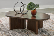 Korestone Coffee Table with 1 End Table in Dark Brown - PKG019337
