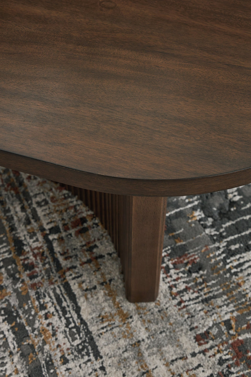 Korestone Coffee Table with 1 End Table in Dark Brown - PKG019337