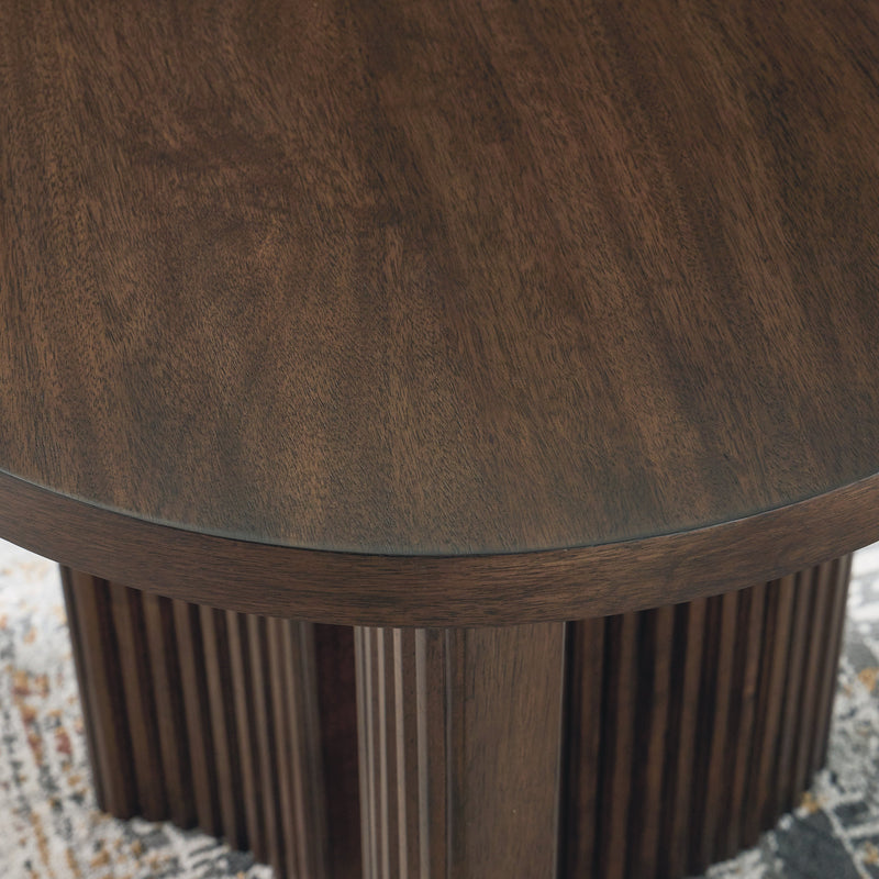 Korestone Coffee Table with 1 End Table in Dark Brown - PKG019337