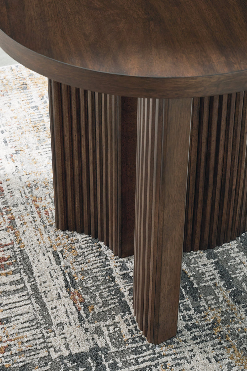 Korestone Coffee Table with 1 End Table in Dark Brown - PKG019337