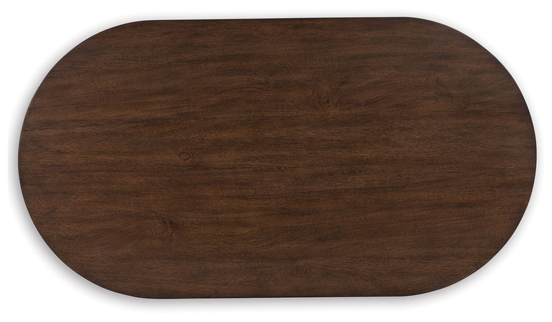Korestone Coffee Table with 1 End Table in Dark Brown - PKG019337