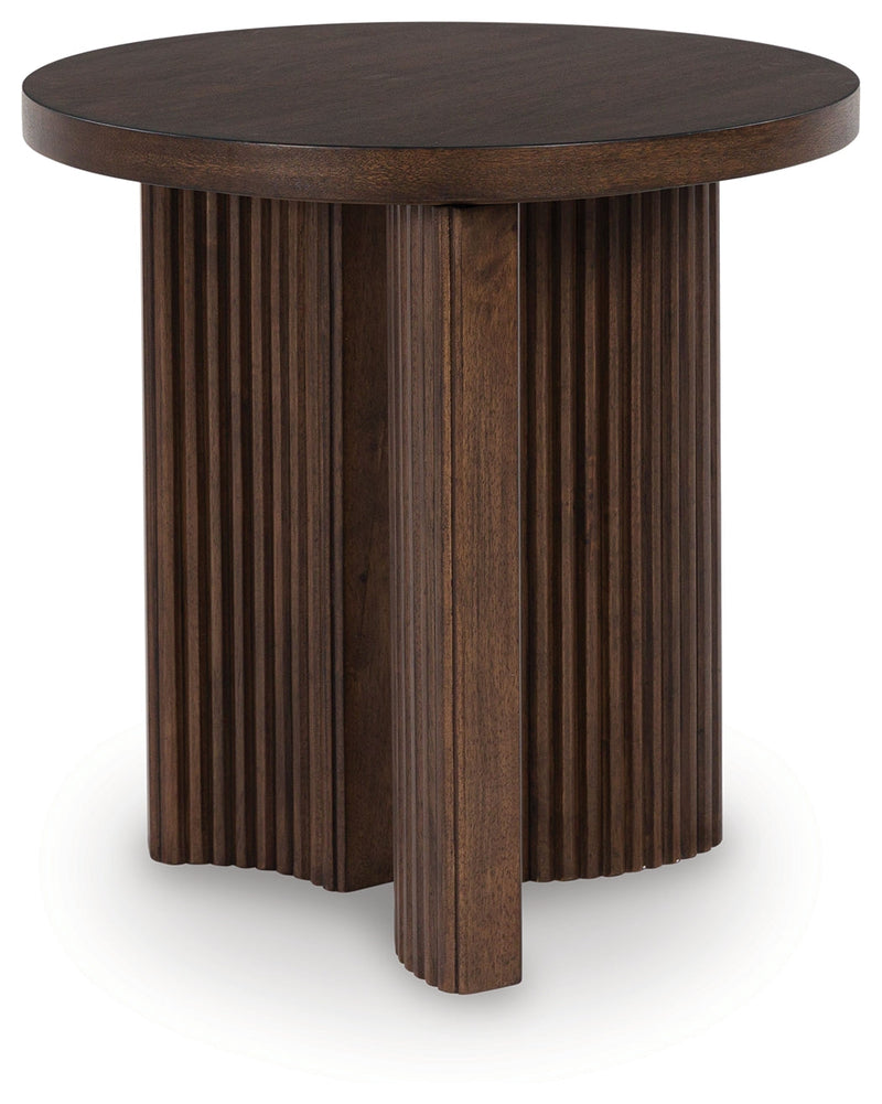 Korestone Coffee Table with 1 End Table in Dark Brown - PKG019337