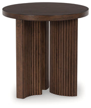 Korestone Coffee Table with 1 End Table in Dark Brown - PKG019337