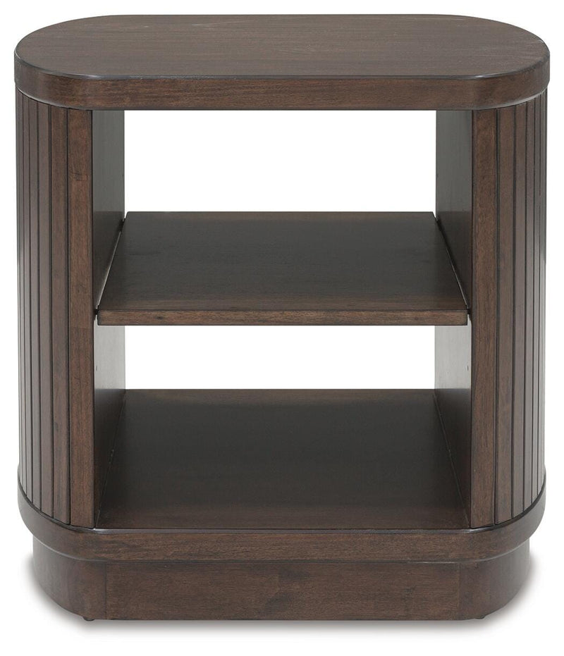 Korestone Coffee Table with 1 End Table in Dark Brown - PKG020837