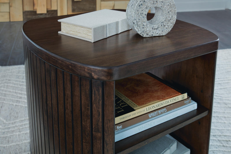 Korestone Coffee Table with 1 End Table in Dark Brown - PKG020837