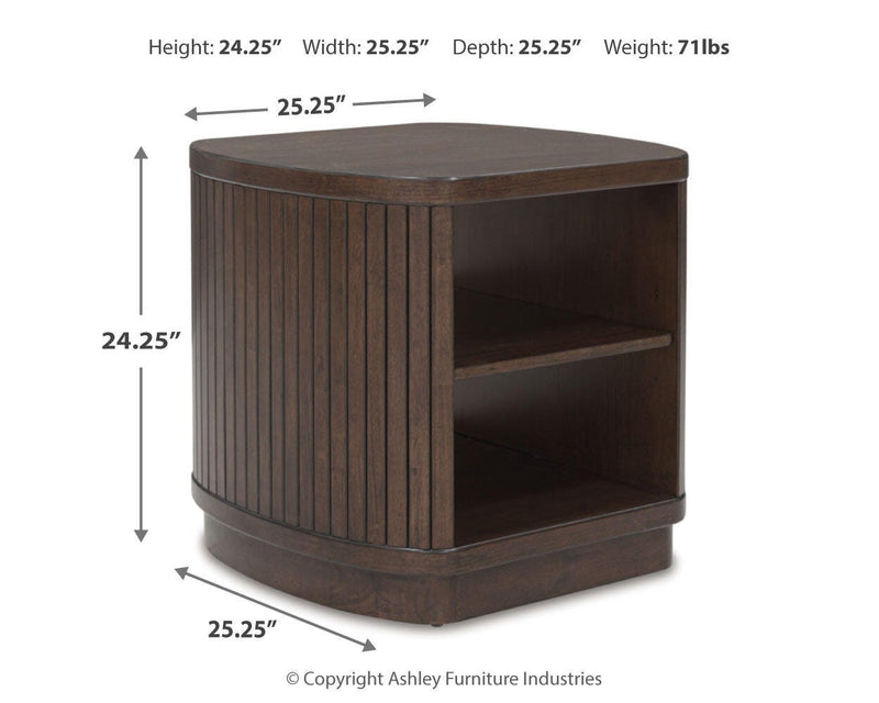 Korestone Coffee Table with 1 End Table in Dark Brown - PKG020837