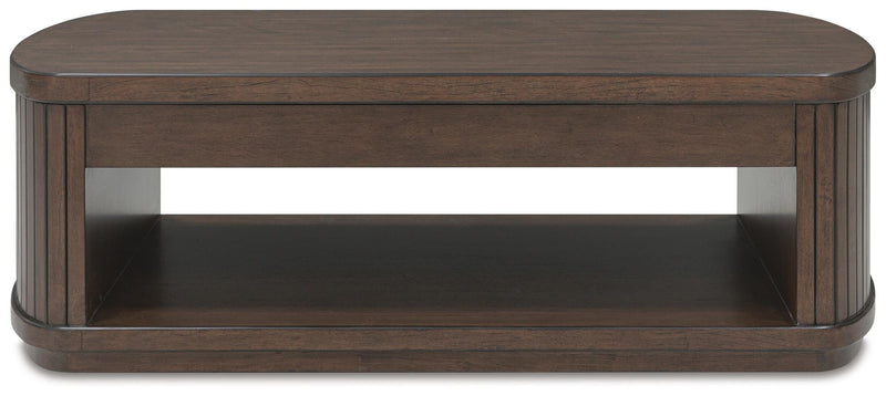 Korestone Coffee Table with 1 End Table in Dark Brown - PKG020837